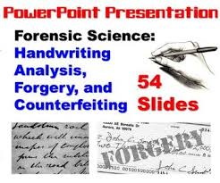 Handwriting Analysis Forensic Science Ppt Chart