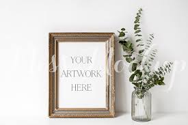 12x16 Digital Rustic Gold Frame 30x40cm Mockup Etsy Free Psd Mockups Templates Mockup Free Psd Free Packaging Mockup