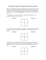 May contain spoilers) show comments. Ia2 Punnett Square Worksheet Human Characteristics
