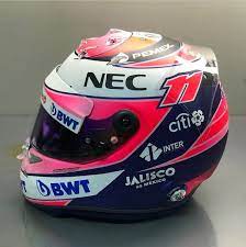Januar 1990 in guadalajara, jalisco), ist ein mexikanischer automobilrennfahrer. Sergio Perez Helmet For 2018 Helmet Helmet Design Bike Helmet