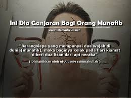 Ciri ciri orang munafik adalah: Maria Firdz Lifestyle Blogger