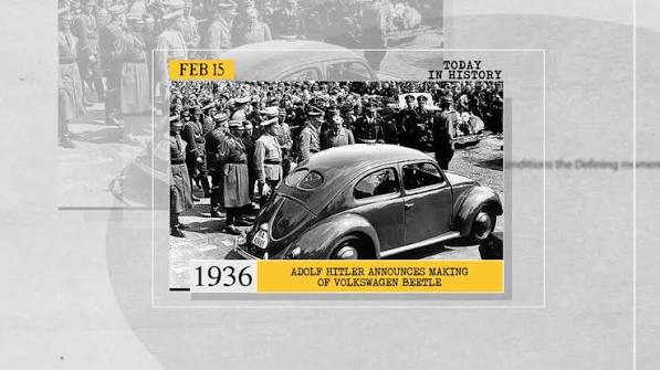 TodayInHistory | 1936- Adolf Hitler announces making of Volkswagen Beetle