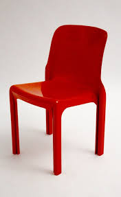 Vintage Red Selene Fiberglass Chair By Vico Magistretti For Artemide Fiberglass Chair Artemide Chair