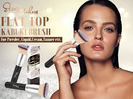 Amazon.com: Flat Top Kabuki Foundation Brush, Makeup Brushes Foundation  Brush for Liquid Makeup Blending Mineral Cream Powder Buffing Stippling  Flawless Face Brush (Black) : Beauty & Personal Care