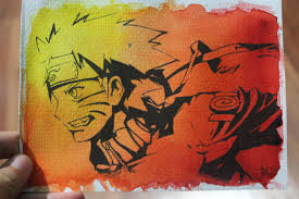 Naruto Naruto Watercolour Art Anime Manga Artist Creative Wolf Painting Naruto Drawings Watercolor Art