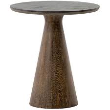 Ellington Reclaimed Oak Stone Top Round End Table Zin Home 375 Liked On Polyvore Featuring Home Furn Stone Top Side Table Oak End Tables Round End Tables