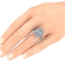 1.41 carat cushion lab diamond, h color, very good cut, vs1 clarity. Double Edge Halo Ring With Cushion Cut Moissanite Gerry The Jeweler
