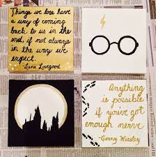 Harry Potter Canvas Set Harry Potter Canvas Harry Potter Wall Art Harry Potter Crafts