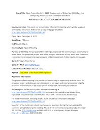 Event Title: State Project No. 0134-0150, Replacement of Bridge No. 06198  Carrying Whispering Pines Road over Still Brook in St