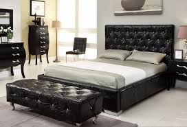 Complete the look with a bedroom suite. Buy At Home Michelle King Platform Bedroom Set 2 Pcs In Black Leather Online