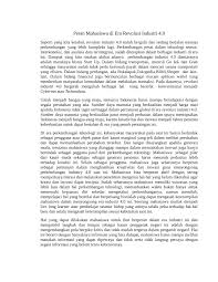 Solusi terhadap permasalahan saat ini. Pdf Peran Mahasiswa Di Era Revolusi Industri 4 0