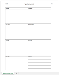 Darunter sind verträge, tabellen und planungssoftware. Wochenbericht Mit Excel