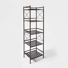 Square Tube 5 Tier Decorative Shelving Unit Threshold Decorative Storage Cabinets Bathroom Shelving Unit Decorative Shelving