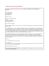 Wow your future employer with this simple cover letter example format. Sample Cover Letter Format Guidelines Pdf Address Geography Resume