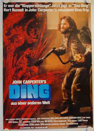 Original drew struzan horror folded 1 sheet (27″/41″) movie theater poster for sale starring; The Thing Original Release German Movie Poster Galerie Filmposter Net