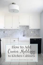 Scribe the molding to fit, or remove the molding altogether. How To Add Crown Molding To Kitchen Cabinets Abby Lawson