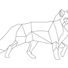Geometric animal coloring page template. 1