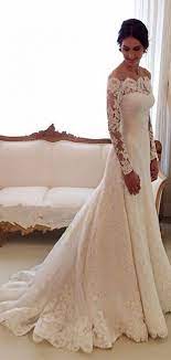 Scalloped Lace Chapel Train Trumpet Long Sleeves Wedding Dress Elegant Bridal Dress Long Sleeve Bridal Gown Long Sleeve Mermaid Wedding Dress