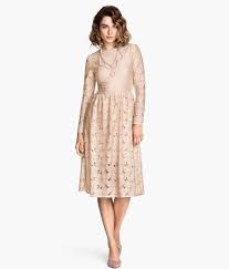 H M Lace Dress 49 95 Beige Lace Dresses Lace Pink Dress Long Sleeve Pink Lace Dress