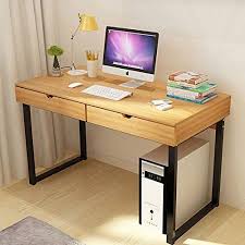 Computer table is an inevitable browse more stylish computer table design, solid wood furniture, sheesham wood furniture or. Tribesigns Computer Desk Modern Stylish 47 Home Office Study Table Writing Desk Workstation With 2 Drawers Pear Wood Color Modern Computer Desk Woodworking Desk Plans Study Table