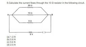 Current through r1 = r2/ (r1+r2) x i current through r2 = r1/ (r1+r2) x i. Calculate The Current Flows Through The 10 Ohm Resistor In The Following Circuit Brainly In