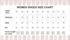 70 genuine size chart for womens shoes