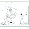 David and goliath coloring pages with quotes from the king james bible: 1