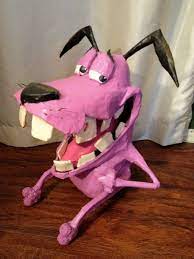 Courage The Cowardly Dog Paper Mache Sculpture By Leanaeffay Deviantart Com On Deviantart Paper Mache Sculpture Paper Mache Paper Mache Animals