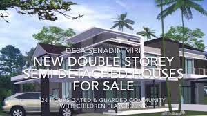 This property is nestled in a very exclusive and quiet part of. New Housing Project Double Storey Semi Detached Houses For Sale Desa Senadin Miri Youtube