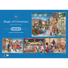Completed puzzle is 12 x 36. Magic Of Christmas 4x500 Piece Jigsaw Puzzle