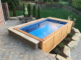 Deck Swimming Pools Above Or In Ground Lap Pools Small Backyard Pools Small Above Ground Pool Swimming Pools Backyard