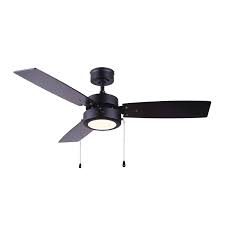 Canarm Wallis 42 In Integrated Led Black Ceiling Fan With Light Kit Cf42wal3bk Led Ceiling Fan Ceiling Fan Fan Light