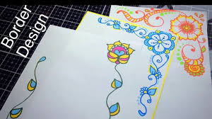 Floral Border Design Project File Decoration Ideas Youtube Floral Border Design Border Design File Decoration Ideas