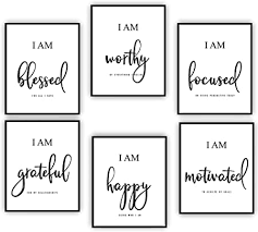 Bedroom wall quote decals and bedroom wall art to personalize your space and make it beautiful. Amazon Com Inspirational Wall Art Motivational Wall Art Office Bedroom Wall Decor Positive Quotes Sayings Daily Affirmations For Men Women Kids Black White Poster