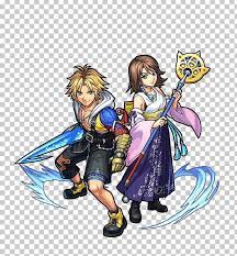 Monster Strike Final Fantasy X Tidus Yuna Png Anime Art Cartoon Character Chocobo Yuna Final Fantasy Final Fantasy X Tidus And Yuna