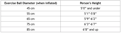previ fitness choosing the correct size stability ball