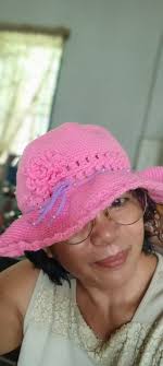 Rocking pink hat and shirt hair already pink