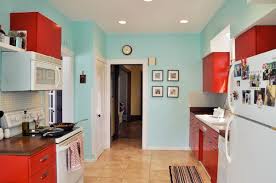 turquoise & red kitchen red kitchen