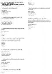 Let's see you get one right. Slumdog Millionaire Worksheets