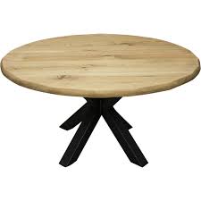 Table Ronde En Chene Massif Trunk Son plateau est en manguier. table ronde en chene massif trunk