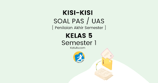 Soal pas kimia kelas 10 semester 1 kurikulum 2013. Kisi Kisi Soal Pas Kelas 5 Semester 1 K13 Revisi 2019 Katulis