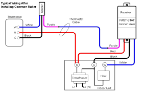 Below are the image gallery of two wire thermostat wiring diagram, if you like the image or like this post please contribute with us to share this post to your social media or save this post in your device. Fast Stat 1000 And Common Maker Installation Guide Simple