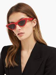 Celine Cl4019 Cat Eye Frame Sunglasses In Red Lyst