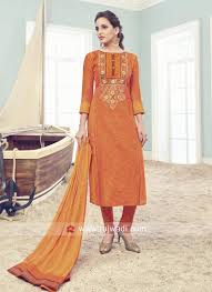 Printed Cotton Silk Salwar Suit