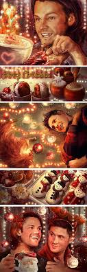 Remember that all the november and december artwork files will be send to all my patrons via mega link at the beginning of the next month (january 7 /2019). 14 Christmas Fanart Ideas Supernatural Fan Art Supernatural Fans Supernatural Art