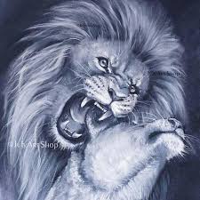 Black And White Lion And Lioness Pictures Lion Drawing Animals Art Original Oil Painting Gift For Him Black White Drawing Animal Lion King Lion Lioness Art Li Animal Drawings Watercolor Lion Animal Art