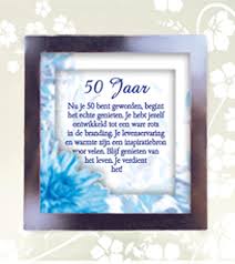 50 Jaar Geworden Tekst In Lijstje 50 Jaar Feestartikelen Shop Nl