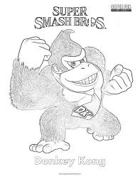 Donkey kong coloring pages are a fun way for kids of all ages to develop creativity focus motor skills and color recognition. Donkey Kong Super Smash Brothers Coloring Page Super Fun Coloring
