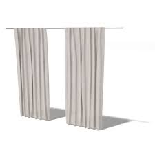 Two Sets Of White Hanging Drapes For Windows 3d Model Hanging Drapes Hospital Curtains Curtains