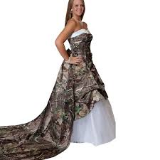 Realtree Camo Wedding Gown With Detachable Train Camo Wedding Dresses Camouflage Wedding Camo Prom Dresses